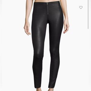 ALICE + OLIVIA LAMBS LEATHER SKINNY PANTS